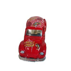 "Lovely Spider" Red 1967 Volkswagen Beetle  Friction Car~Made in China